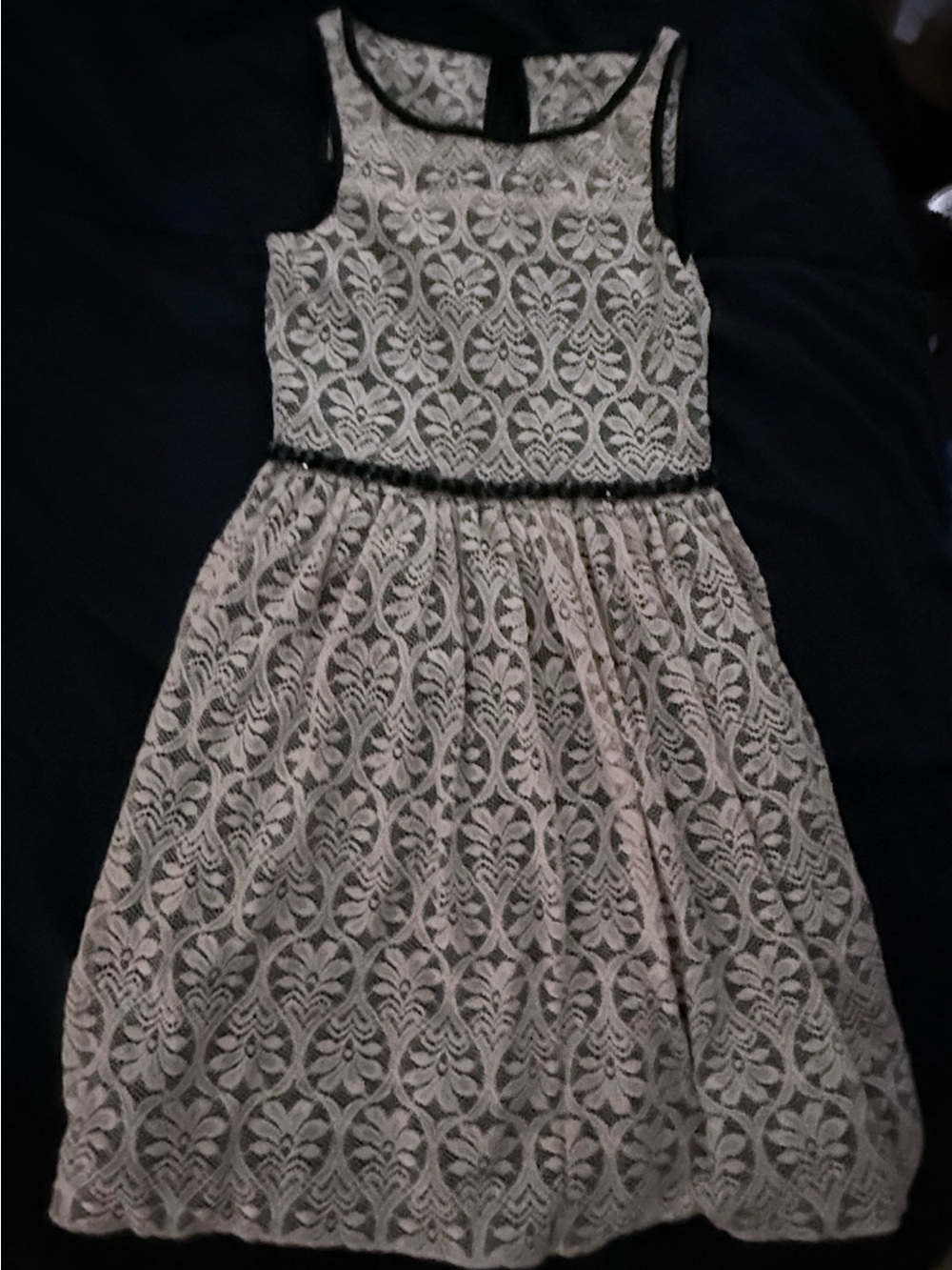 Speechless Girls Blush Lace Party Dress Size 10 Black Tulle Formal Dress